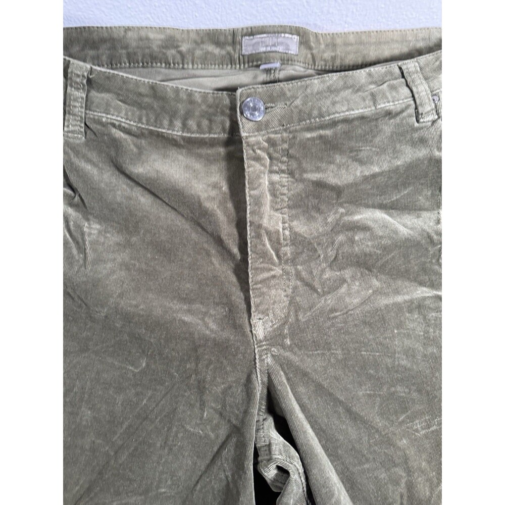 Kut From The Kloth Catherine Boyfriend Corduroy Pants Olive Green Plus 22W Core - Picture 8 of 11